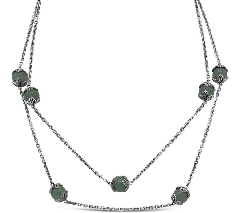 Tiffany Kay Studio Sterling Silver Aventurine S tation Necklac — Main view