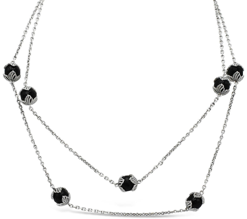 Tiffany Kay Studio Sterling Onyx Station Neckla ce — Main view