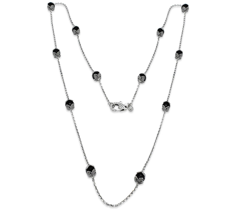Tiffany Kay Studio Sterling Onyx Station Neckla ce — View 2