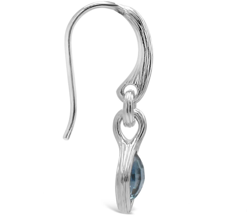 Ariva Sterling Silver 3.20 cttw Blue Topaz Dang le Earrings — View 2