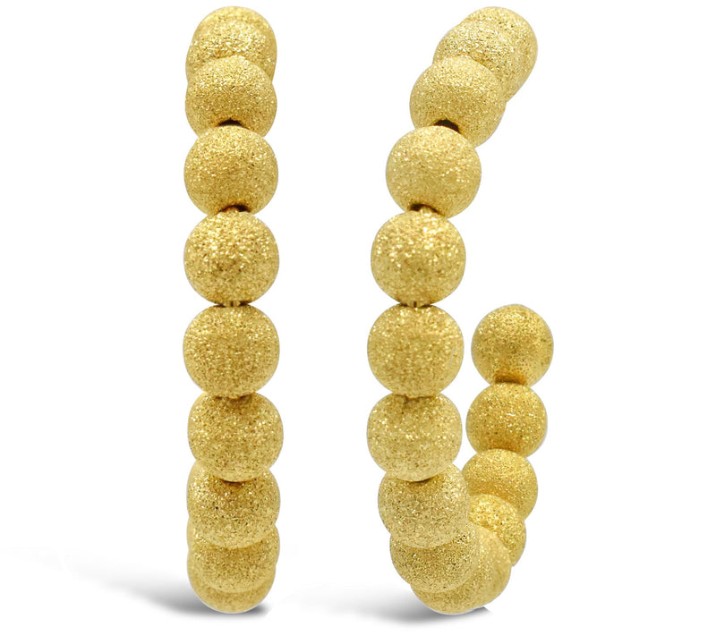 Elyse Ryan 14K Gold Clad Stardust Beaded Hoop Earrings — Main view