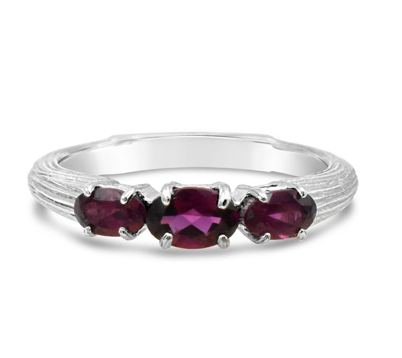 Ariva Sterling Silver Gemstone Textured Ring — View 6
