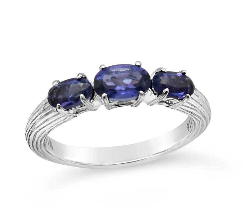 Ariva Sterling Silver Gemstone Textured Ring — View 3
