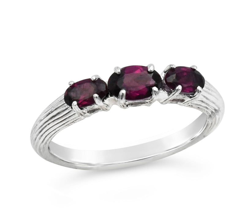 Ariva Sterling Silver Gemstone Textured Ring — View 5