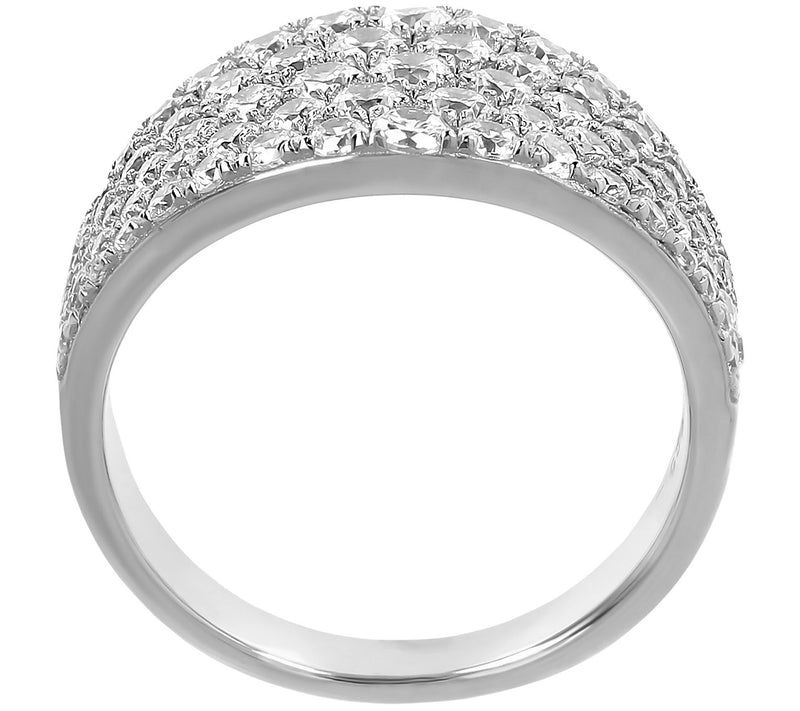 Diamonique 1.80 cttw Graduated Pave Band R ing,Sterling — View 9