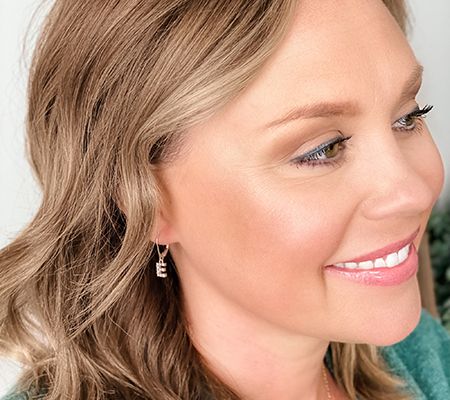 Diamonique Initial Dangle Lever Back Earrings, Sterling — View 56