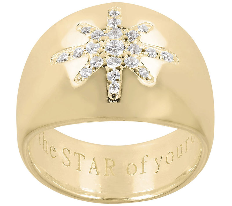 Linea by Louis Dell'Olio Pave Star Band Ring, Sterling Silver — View 5
