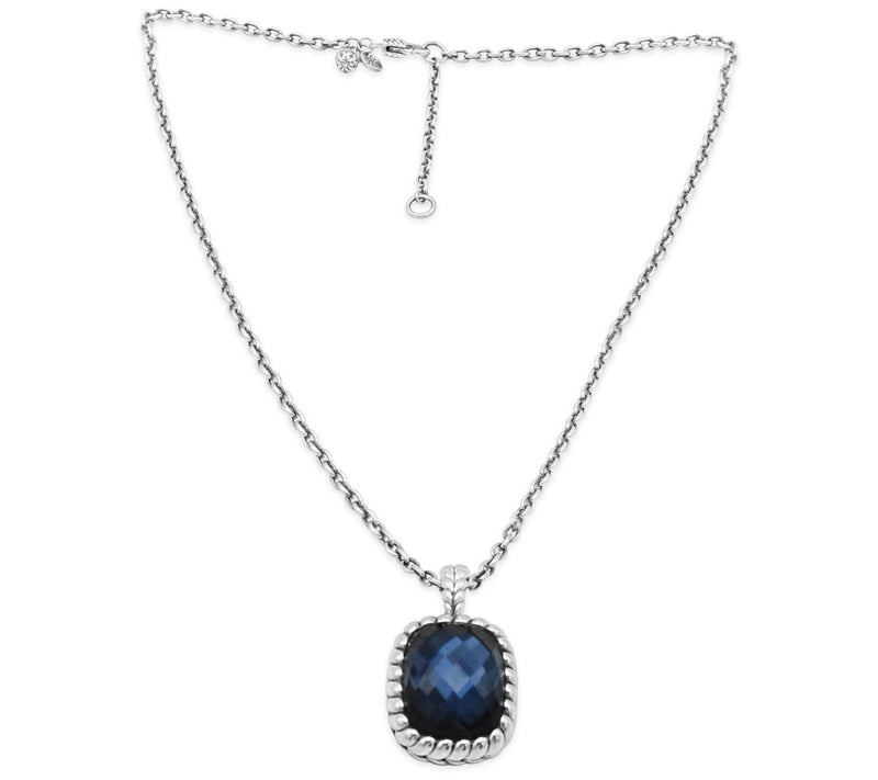 Tiffany Kay Studio Sterling Faceted Gemstone Pendant w/ Chain — View 2