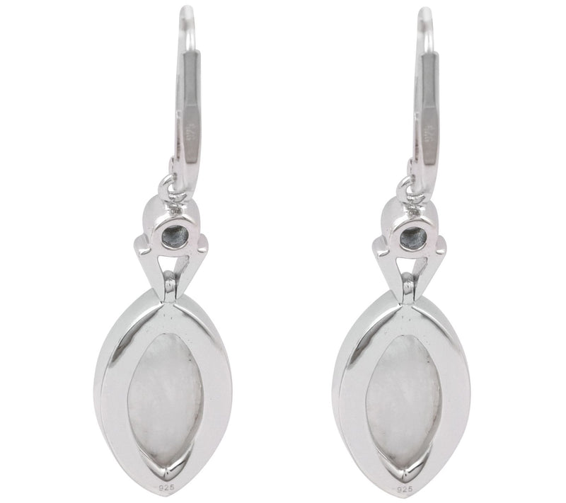 Sterling Moonstone & Quartz Gemstone Earrings — View 7