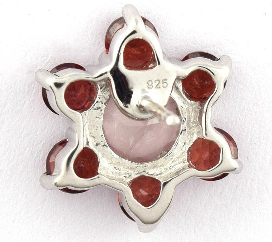 Sterling Silver Multi-Gemstone Floral Stud Earrings — View 4