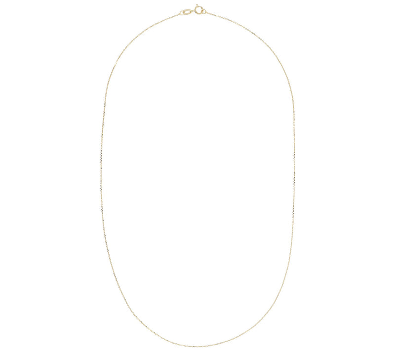 Italian Gold 18" Forzatina Link Necklace, 10K Gold — View 4