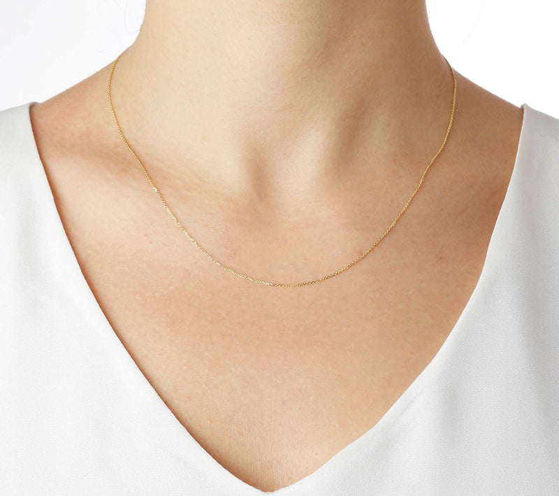 Italian Gold 18" Forzatina Link Necklace, 10K Gold — View 5