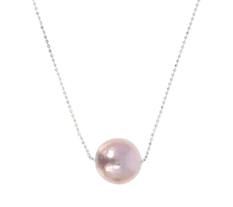 Honora Sliding Cultured Ming Pearl Necklace,Sterling Silver — Main view