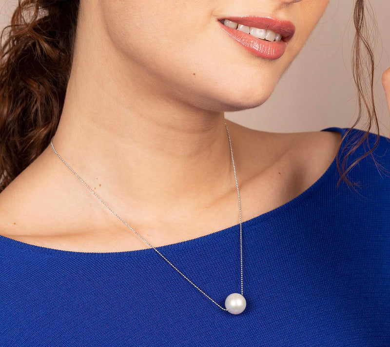 Honora Sliding Cultured Ming Pearl Necklace,Sterling Silver — View 12