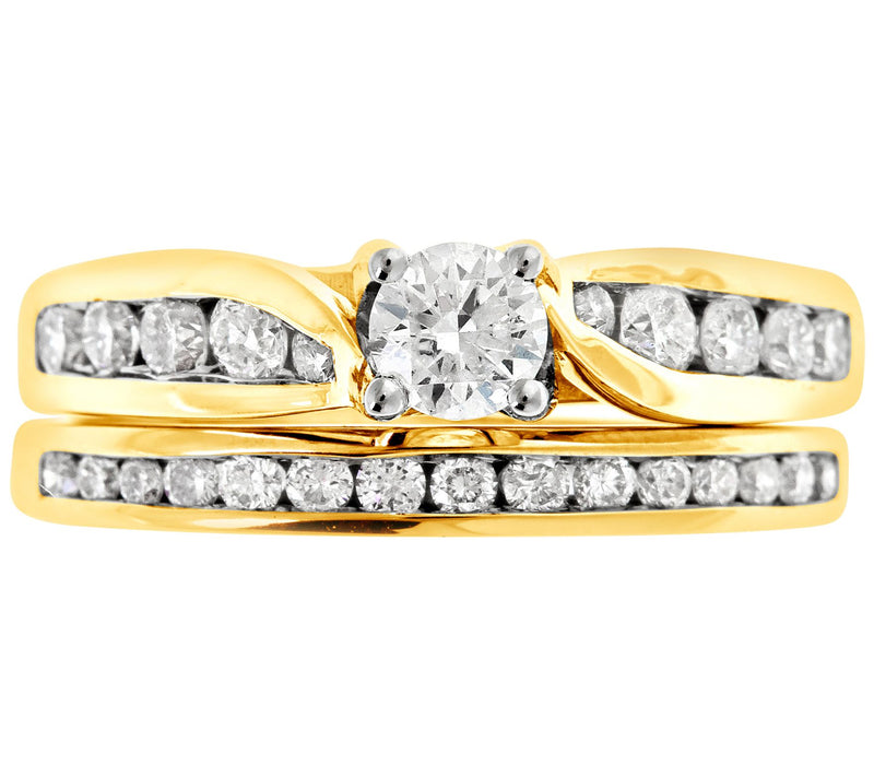 Affinity 1.00 cttw Diamond Bridal Ring Set 14K Gold — View 5
