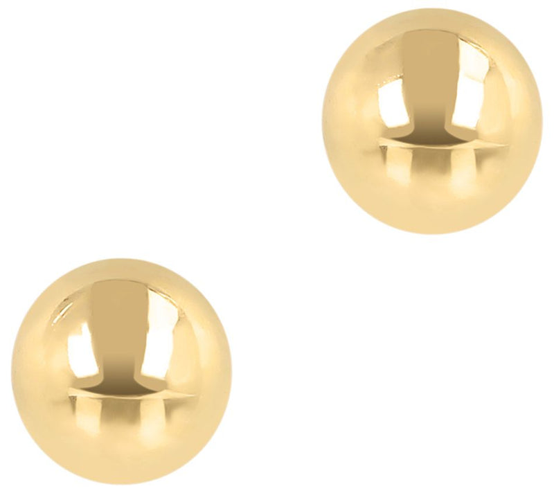 Italian Gold 4MM Ball Stud Earrings, 10K — View 3