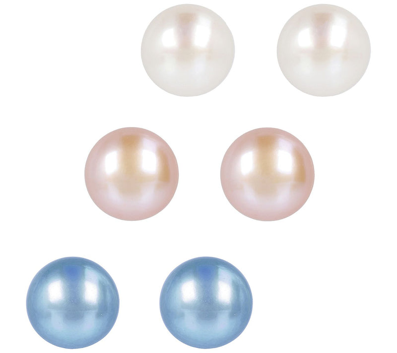 Honora Cultured Pearl Set of 3 Stud Earrings, Boxed — View 7