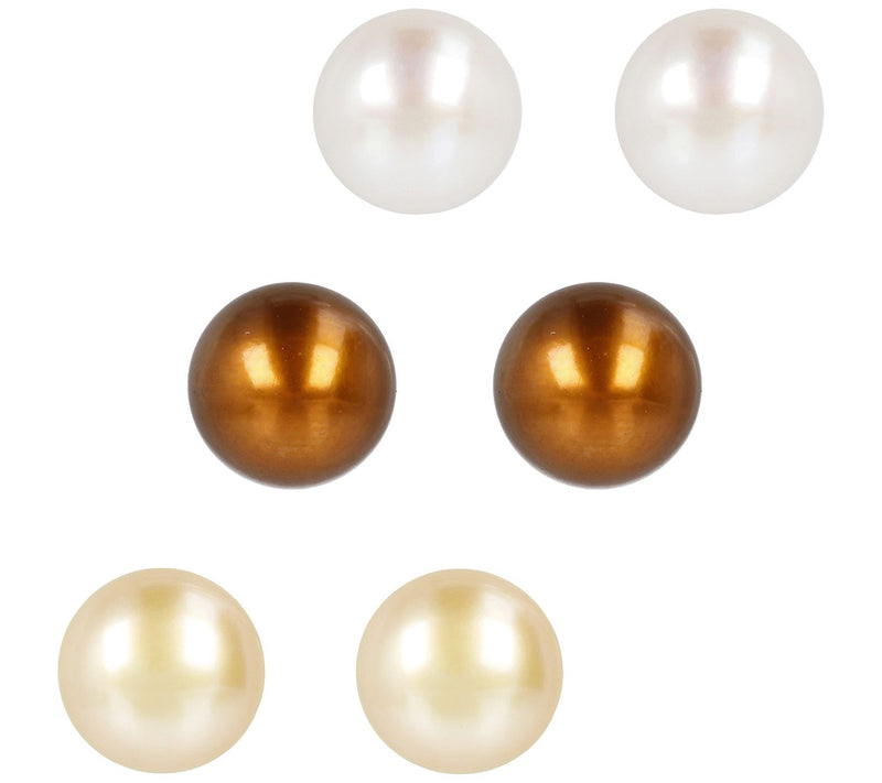 Honora Cultured Pearl Set of 3 Stud Earrings, Boxed — View 9