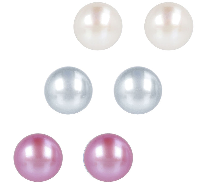 Honora Cultured Pearl Set of 3 Stud Earrings, Boxed — Main view