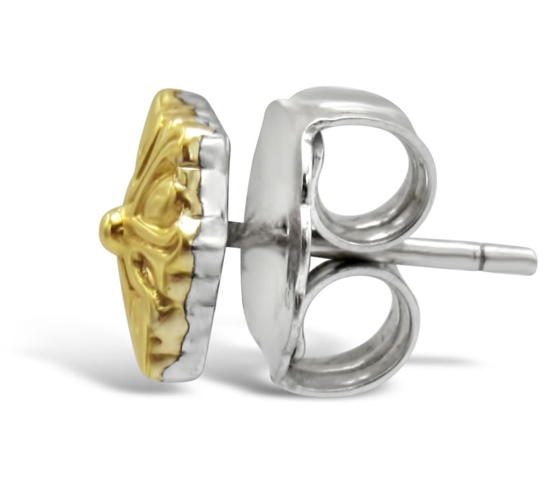 Ariva 18K Clad Sterling Silver Acanthus S tud Earrings — View 2
