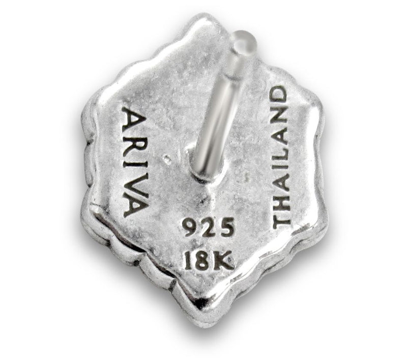 Ariva 18K Clad Sterling Silver Acanthus S tud Earrings — View 3