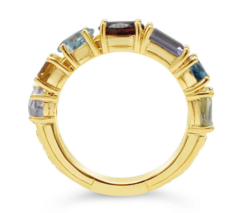Elyse Ryan 14K Gold Clad 2.85 cttw Gemstone Band Ring — View 5