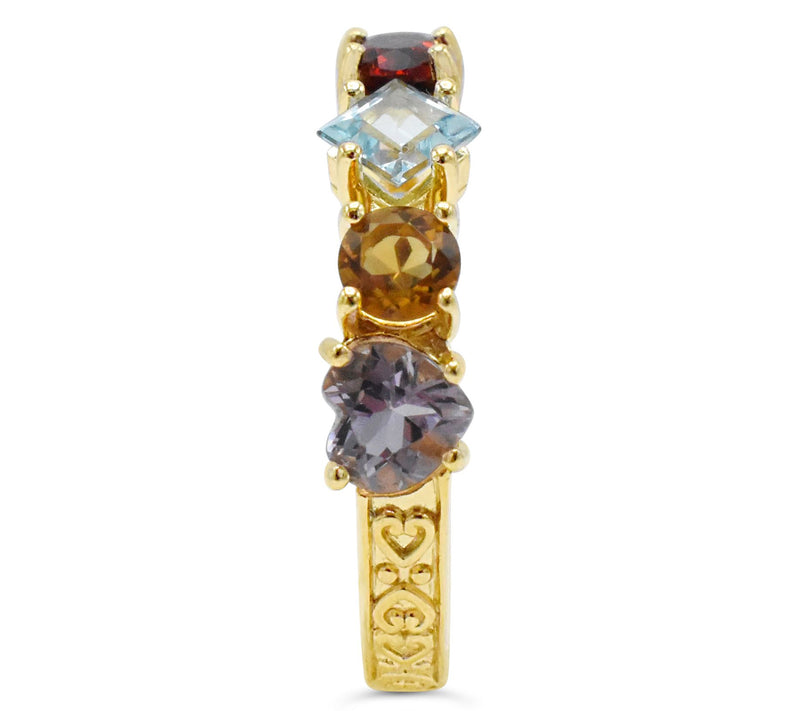 Elyse Ryan 14K Gold Clad 2.85 cttw Gemstone Band Ring — View 3