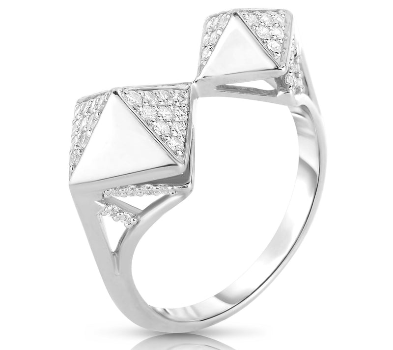 Affinity 0.35 cttw Diamond Geometric Ring, Sterling Silver — View 2