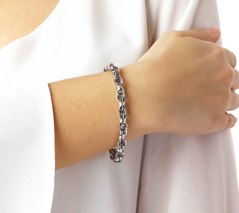 Steel by Design Bold Oval Link Bracelet — View 3