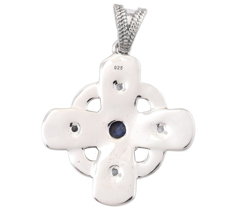 Artisan Crafted Sterling Silver Multi-GemstonePendant — View 3