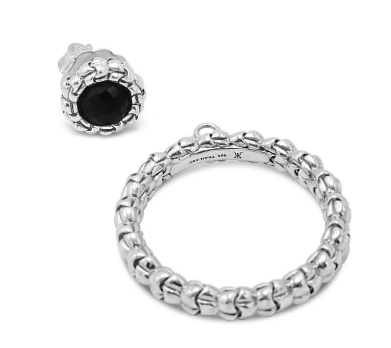 Tiffany Kay Studio Sterling Convertible O nyx Earrings — View 2
