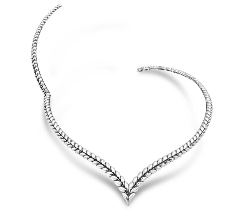 Tiffany Kay Studio Sterling Silver HerringboneCollar Necklace — View 2