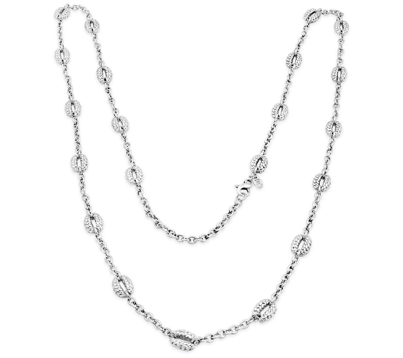 Tiffany Kay Studio Sterling Silver Purl Knit Station Necklace — View 2