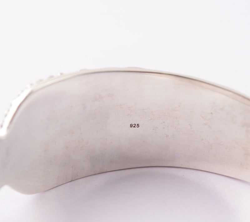Artisan Crafted Sterling Silver Rainbow Moonstone Cuff — View 2