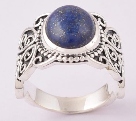Artisan Crafted Sterling Silver Lapis Lazuli Ring — Main view
