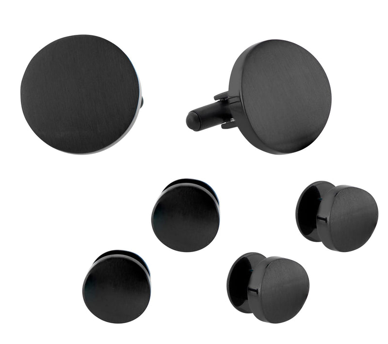 James Michael Stainless Steel Cuff Links and Tuxedo Studs — Main view