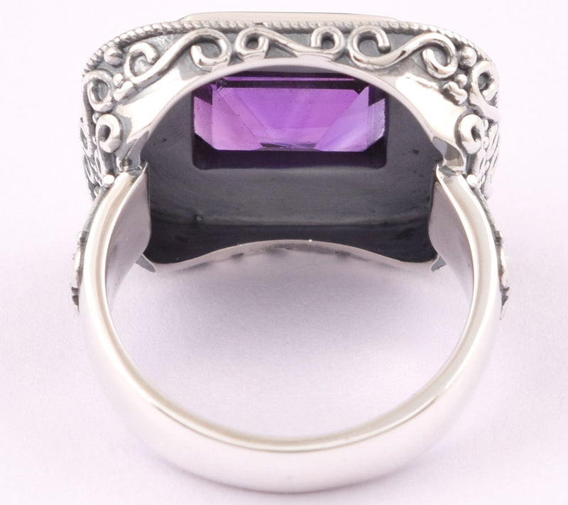 Artisan Crafted Sterling Silver 3.00 cttw Amethyst Ring — View 3