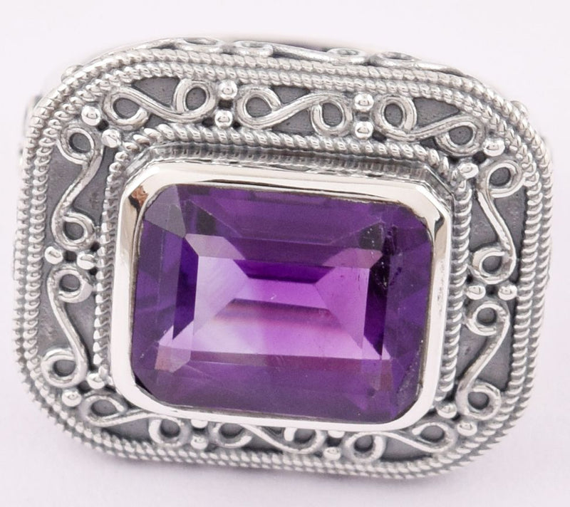 Artisan Crafted Sterling Silver 3.00 cttw Amethyst Ring — View 6