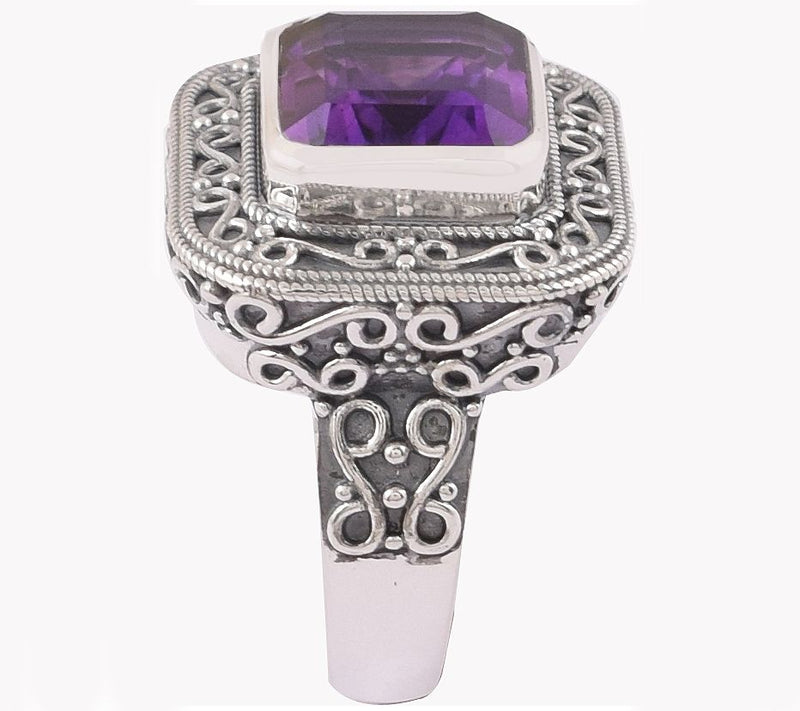 Artisan Crafted Sterling Silver 3.00 cttw Amethyst Ring — View 5