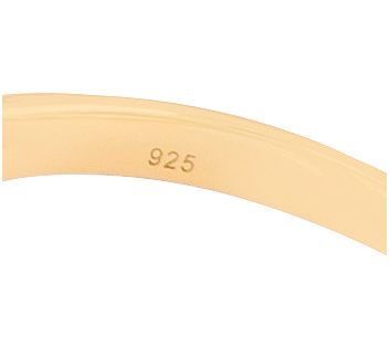 14K Gold-Plated Sterling Rainbow Moonstone Ring — View 3