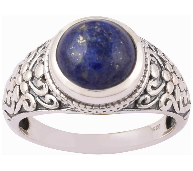 Artisan Crafted Sterling Silver Lapis Lazuli Ring — Main view