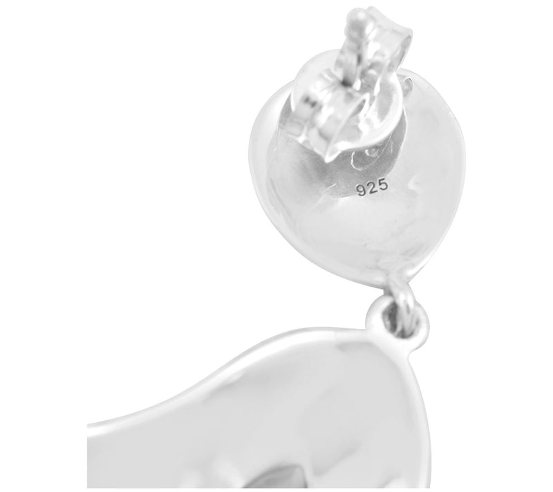 Artisan Crafted Sterling Silver Rainbow Moonstone Earrings — View 4