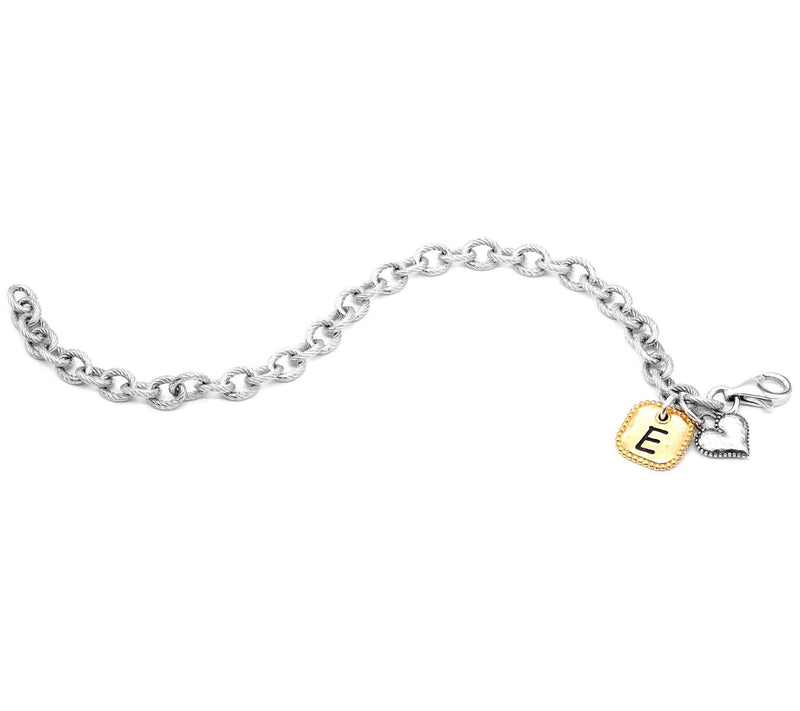Or Paz Sterling Personalized Heart Charm Bracelet — View 54