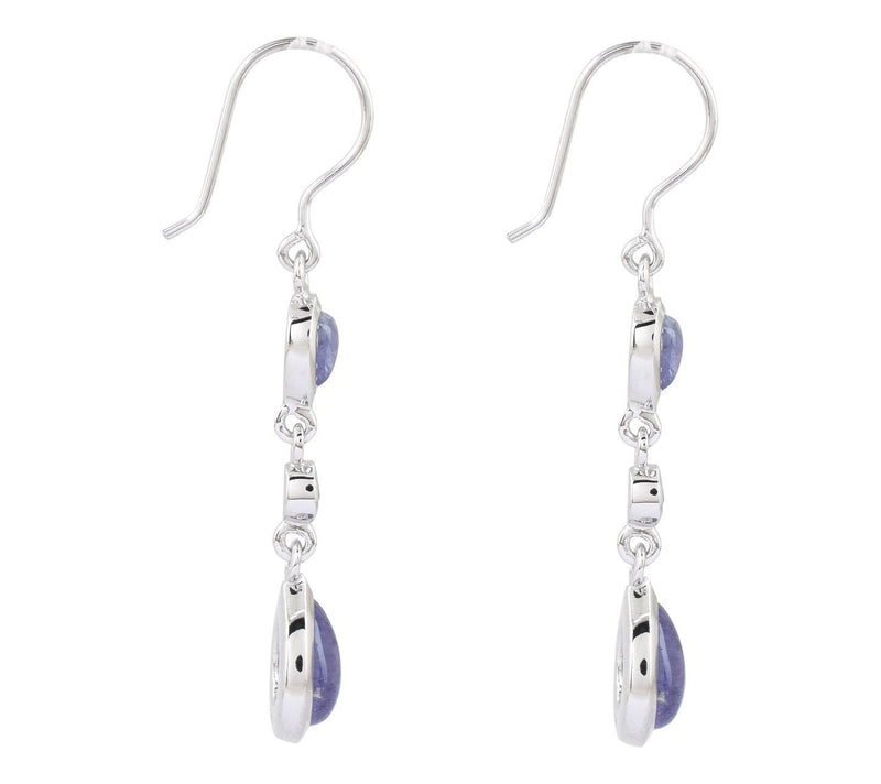 Affinity Gems Tanzanite Gemstone Drop Earrings,Sterling — View 3