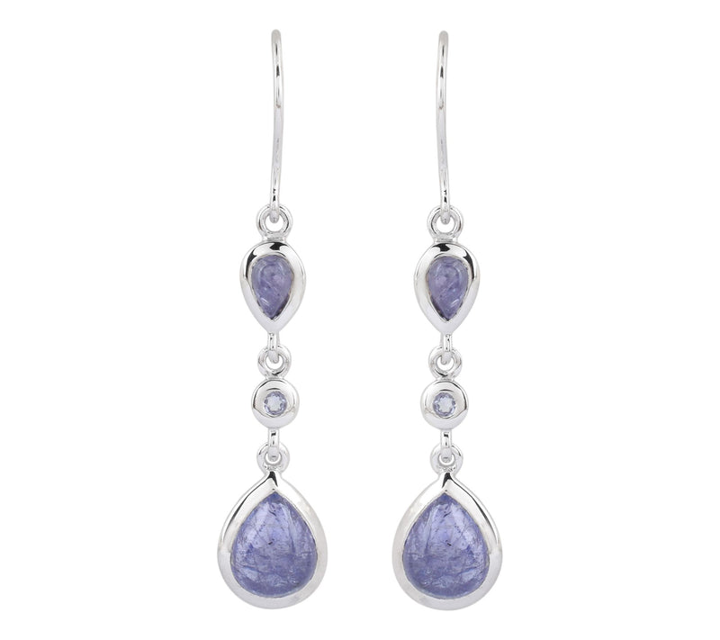 Affinity Gems Tanzanite Gemstone Drop Earrings,Sterling — Main view