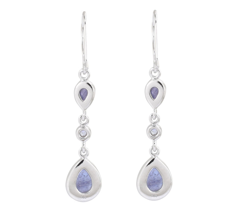 Affinity Gems Tanzanite Gemstone Drop Earrings,Sterling — View 4