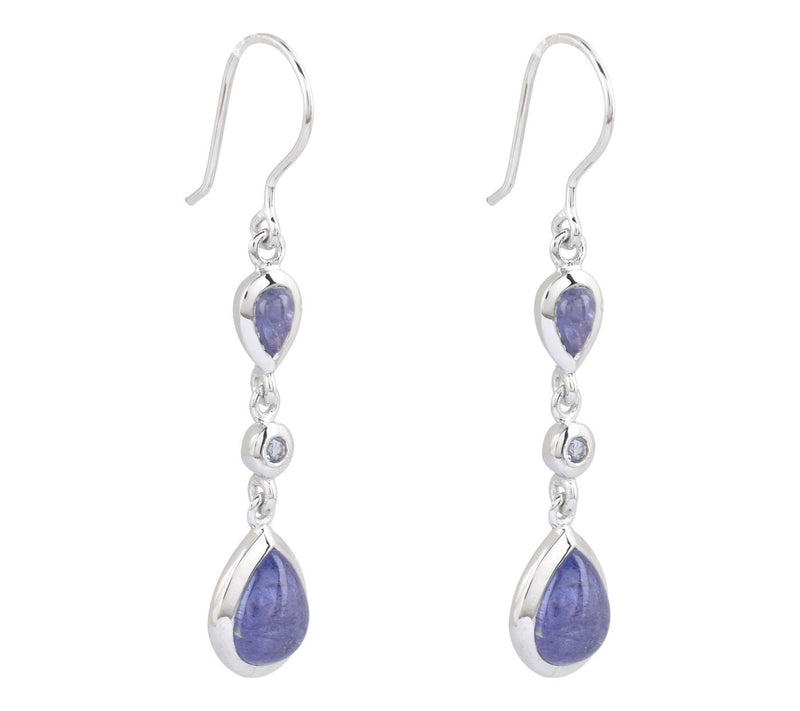 Affinity Gems Tanzanite Gemstone Drop Earrings,Sterling — View 2