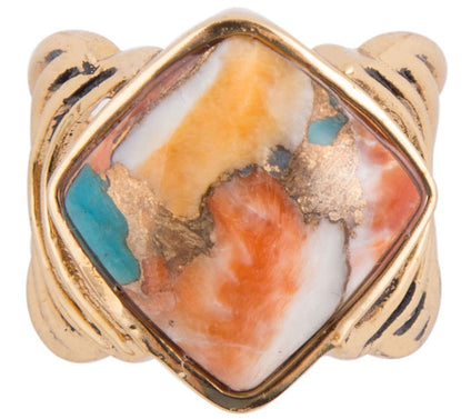 Barse Composite Turquoise w/ Infused Metal M atix Ring