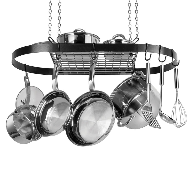 Range Kleen Black Oval Pot Rack — View 2