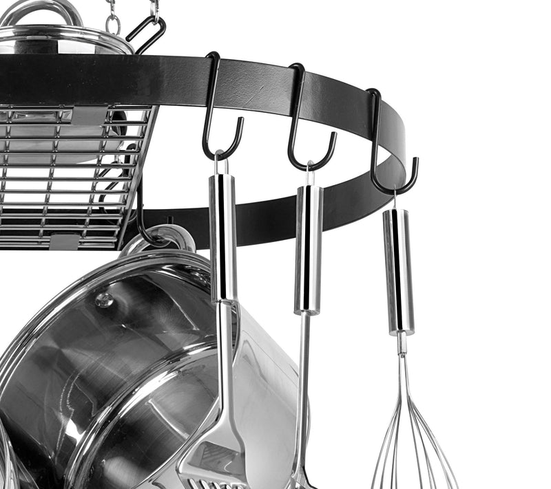 Range Kleen Black Oval Pot Rack — View 3